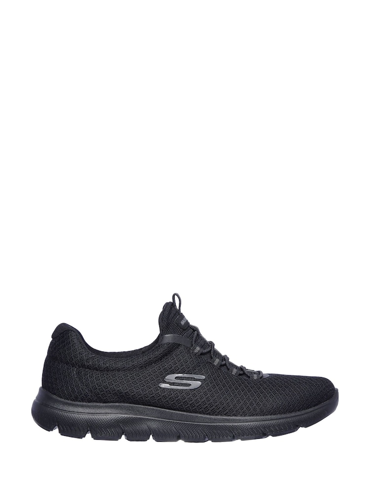 Schwarz Chrom - Skechers Damen Summits Slipper-Sport Turnschuhe - Bild 1 von 6