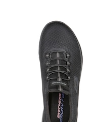 Schwarz Chrom - Skechers Damen Summits Slipper-Sport Turnschuhe - Bild 5 von 6