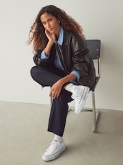 Converse White Platform Lift Chuck Ox Trainers - Image 3 of 8