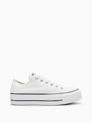 Converse White Platform Lift Chuck Ox Trainers - Image 5 of 8
