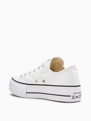 Converse White Platform Lift Chuck Ox Trainers - Image 6 of 8