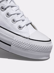 Converse White Platform Lift Chuck Ox Trainers - Image 8 of 8