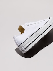 Converse White Platform Lift Chuck Ox Trainers - Image 9 of 10