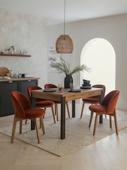 Dark Bronx Storage Drawer 6 Seater Dining Table - Image 1 of 9
