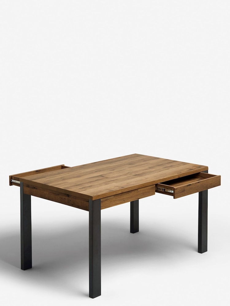 Dark Bronx Storage Drawer 6 Seater Dining Table - Image 9 of 9