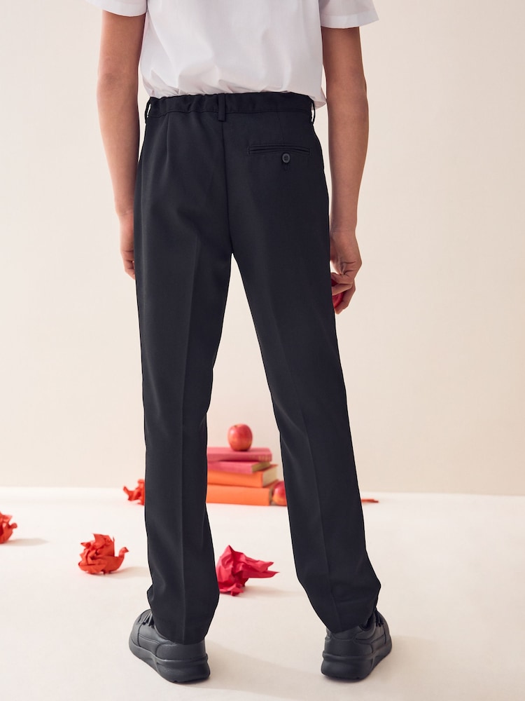 Noir - Pantalon scolaire à plis (3-17ans) - Image 3 of 10