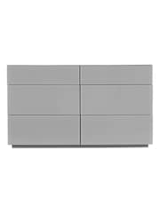 Grey Sloane Glass 6 Drawer Collection Luxe Chest of Drawers - Image 2 of 7