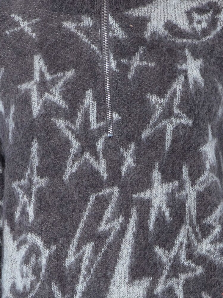 Grå - Religion Overdimensjonert Star Jacquard Burnt Strikket Starlight-kjole med glidelås og traktutringning - Bilde 8 av 8 Grå - Religion Overdimensjonert Star Jacquard Burnt Strikket Starlight-kjole med glidelås og traktutringning - Bilde 8 av 8