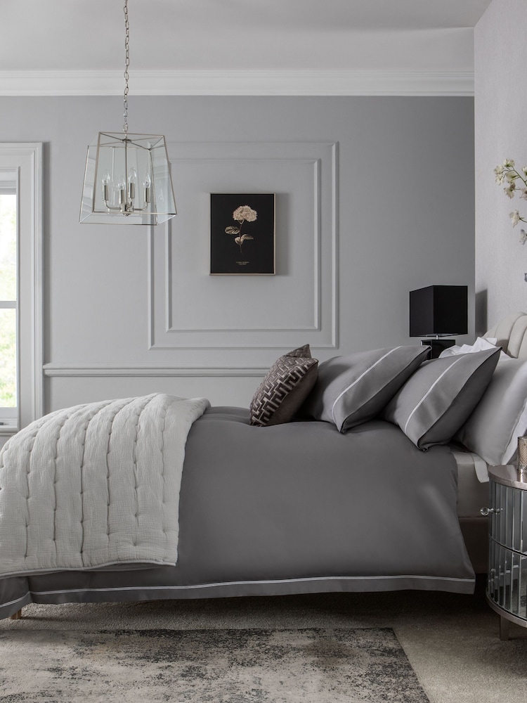 Kollektion Luxe, luxuriöses Satin-Set aus Bett- und Kissenbezug mit einer Fadenzahl von 600 aus 100 % Baumwolle - Bild 1 von 4