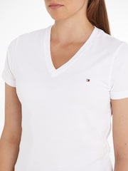Tommy Hilfiger White Heritage V-Neck T-Shirt - Image 3 of 5