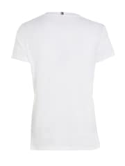 Tommy Hilfiger White Heritage V-Neck T-Shirt - Image 5 of 5