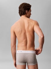 Calvin Klein Blue Low Rise Icon Cotton Stretch Trunks 3 Pack - Image 3 of 5