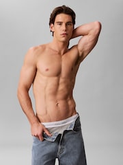 Calvin Klein Blue Low Rise Icon Cotton Stretch Trunks 3 Pack - Image 4 of 5