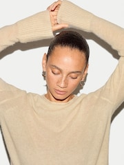 Jigsaw Cream Cloud Cashmere Eldon Jumper - Image 4 of 5