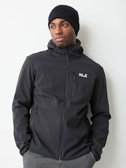 Jack Wolfskin Black Wild Winds Hooded Full Zip Fleece Jacket - Image 1 of 4