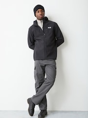 Jack Wolfskin Black Wild Winds Hooded Full Zip Fleece Jacket - Image 2 of 4