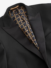 Black Tailored Fit Tuxedo Suit Jacket - Image 7 of 11