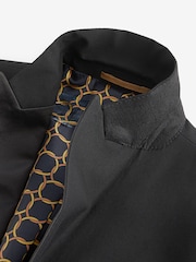 Black Tailored Fit Tuxedo Suit Jacket - Image 9 of 11