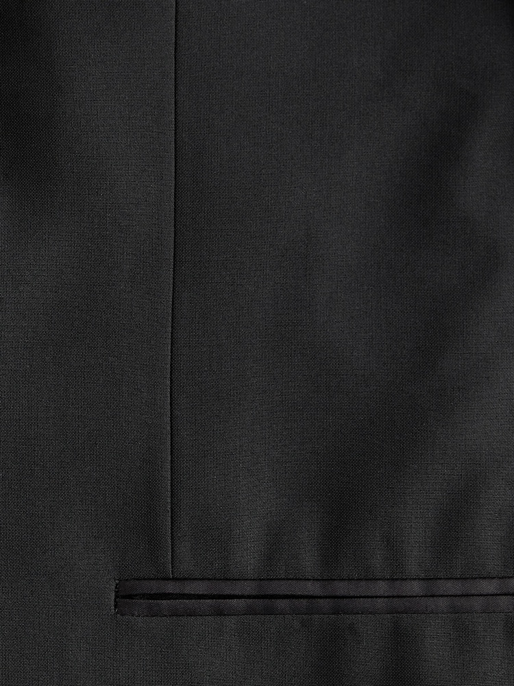 Black Tailored Fit Tuxedo Suit Jacket - Image 9 of 9