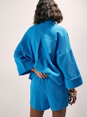 River Island Blue Embellished Beach Shorts - Image 2 of 4