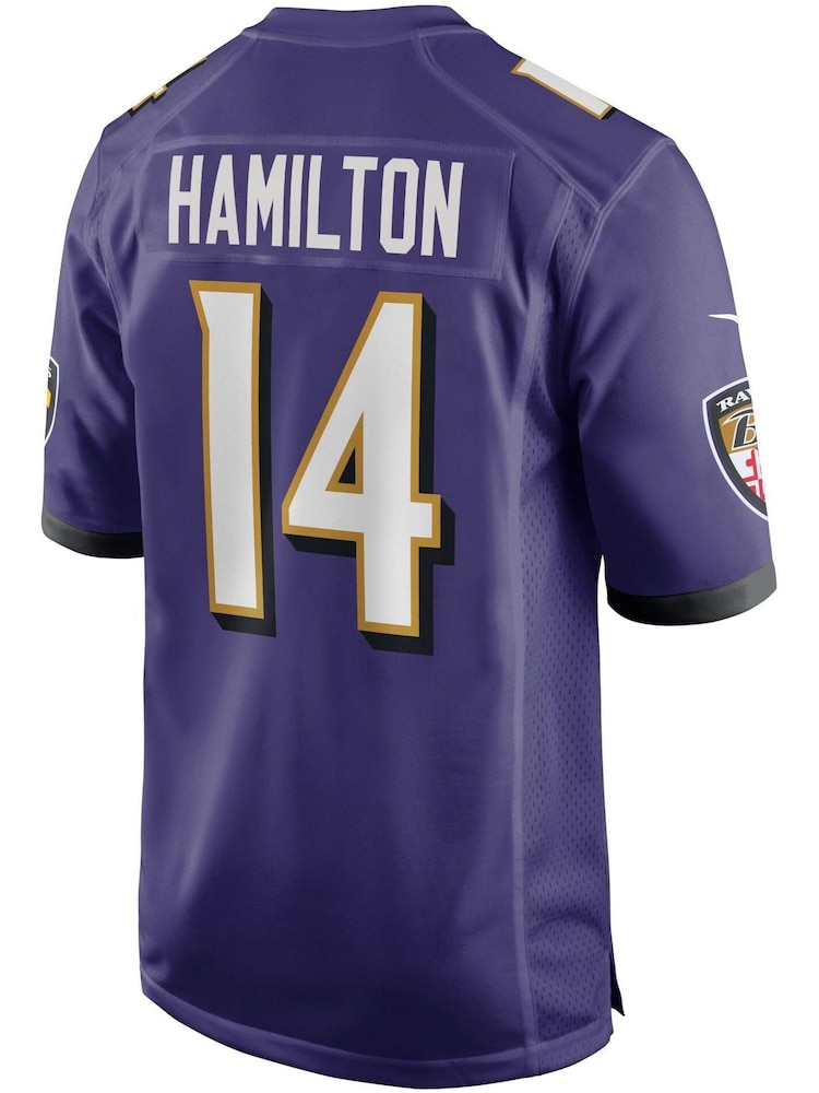 Nike Purple NFL Baltimore Ravens Home Game Jersey - Purple - Kyle Hamilton - Image 3 of 3