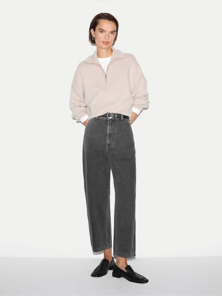 Jigsaw Black Chelsea Barrel Leg Jeans - Image 2 of 6 Jigsaw Black Chelsea Barrel Leg Jeans - Image 2 of 6