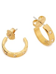 kate spade new york Gold Tone Set in Stone Huggies - Image 2 of 3