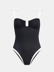 Mint Velvet Black/White Tummy Control Underwired Swimsuit - Image 13 of 15