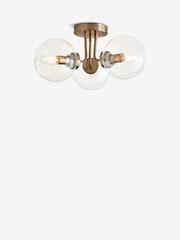 Brass Jackson 3 Light Flush Ceiling Light - Image 5 of 6