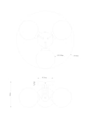 Brass Jackson 3 Light Flush Ceiling Light - Image 6 of 6