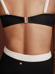 Mint Velvet Black/White Tie Detail Bikini Briefs - Image 10 of 13