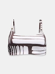 Mint Velvet Chocolate Brown Crop Bikini Top - Image 6 of 8