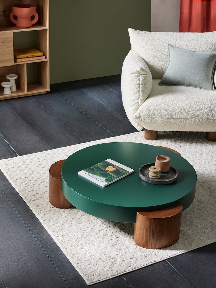 MADE.COM Green Fergal Round Coffee Table - Image 1 of 4