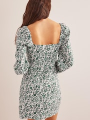 Boden Green Linen Mini Shift Dress - Image 2 of 5