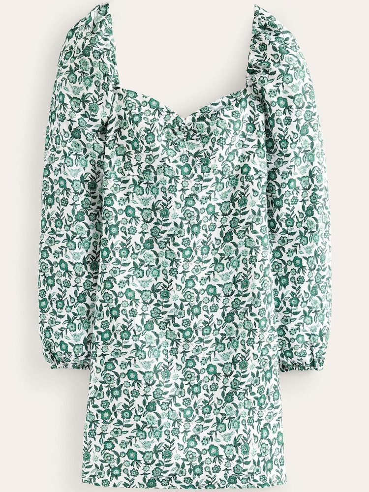 Boden Green Linen Mini Shift Dress - Image 5 of 5
