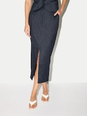 Jigsaw Blue Pinstripe Tailored Skirt - Image 2 of 5