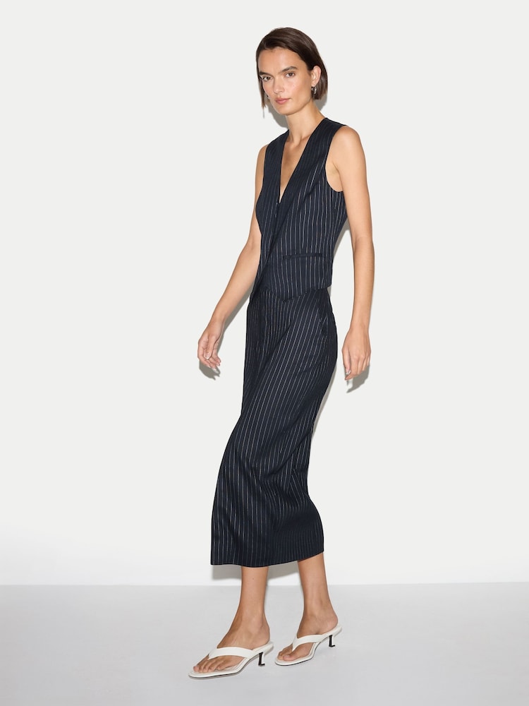 Jigsaw Blue Pinstripe Tailored Skirt - Image 5 of 5 Jigsaw Blue Pinstripe Tailored Skirt - Image 5 of 5