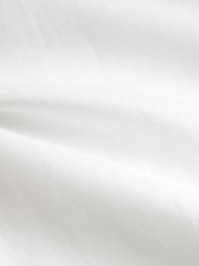 White Regular Fit Trimmed Linen Blend Short Sleeve Shirt - Image 8 of 8
