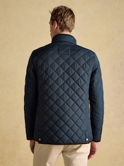 Joules Maynard Navy Blue Diamond Quilted Jacket - Image 2 of 8