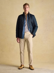 Joules Maynard Navy Blue Diamond Quilted Jacket - Image 3 of 8