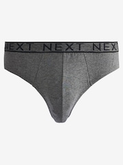 Grey 10 pack Cotton Rich Briefs - Image 3 of 6