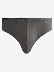 Grey 10 pack Cotton Rich Briefs - Image 4 of 6