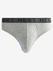Grey 10 pack Cotton Rich Briefs - Image 5 of 6