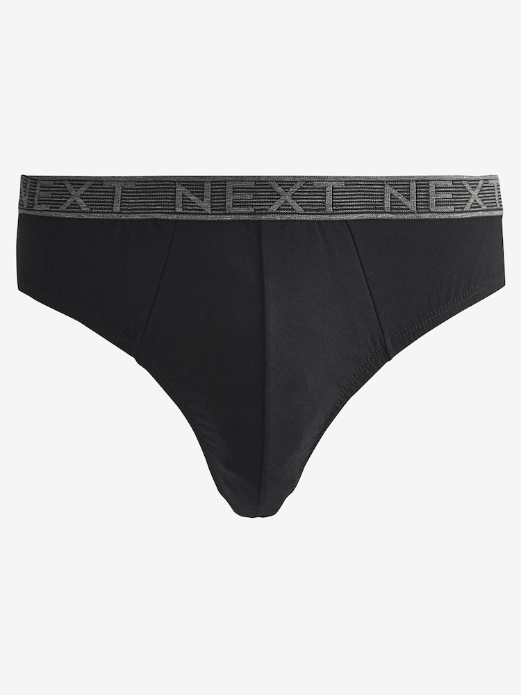 Grey 10 pack Cotton Rich Briefs - Image 6 of 6
