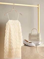 Cream 3D Ruffle Texture Mini Dress - Image 5 of 9