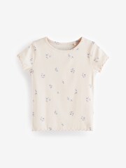 Ditsy Floral Short Sleeve Rib Top (3mths-7yrs) - Image 5 of 7