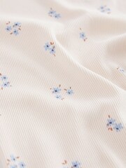 Ditsy Floral Short Sleeve Rib Top (3mths-7yrs) - Image 7 of 7
