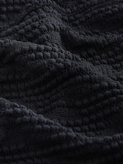 Black Twist Front Sleeveless Textured Jersey Maxi Summer Dress - Image 9 of 9
