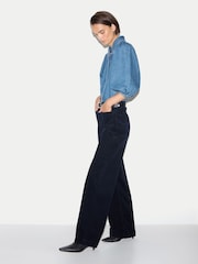Jigsaw Blue Puff Sleeve Denim Shirt - Image 3 of 5
