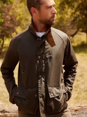 Barbour® Olive Green Utility Spey Waxed Jacket - Image 1 of 11